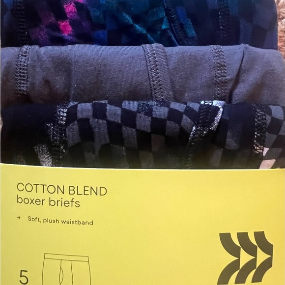 NWT Youth Boys All in Motion Cotton Blend Boxer Briefs - Yellow Packaging - Picture 11 of 12